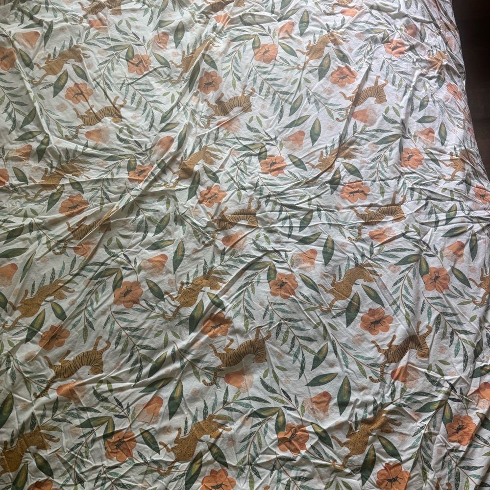 Crate & Barrel- Marrakech Tiger 100% Organic Cotton Kids Full/Queen Quilt - Picture 3 of 8